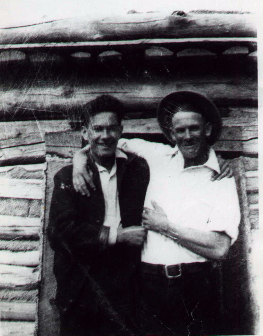 Bernard and Joseph Boulden at the family farm in Utah's Uintah Basin about 1934